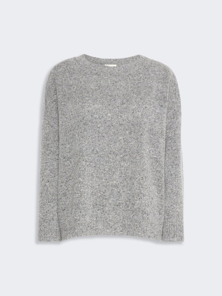 Maglia in mista lana e seta effetto tweed - GRIGIO MEDIO - Max Mara - 5