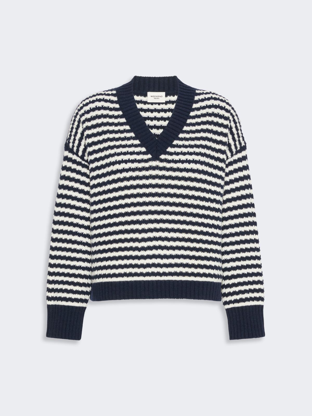 Loose jumper in wool yarn - NAVY - Max Mara - 5