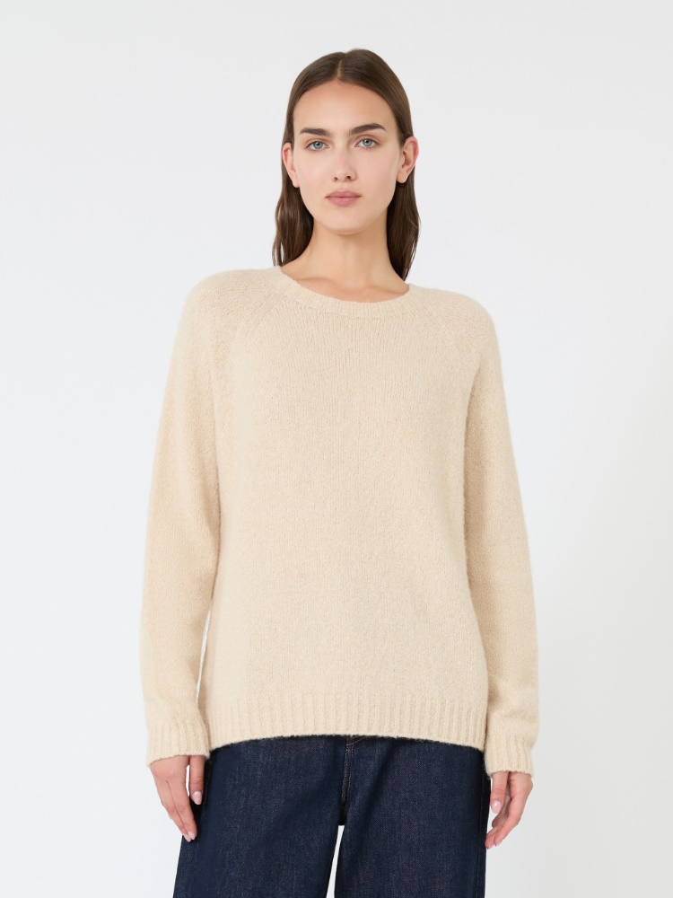 Alpaca and cotton sweater - SAND - 2