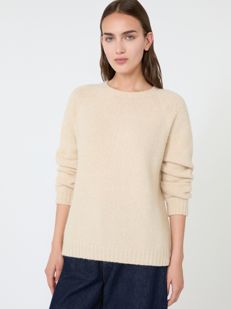 Alpaca and cotton sweater - SAND - 4