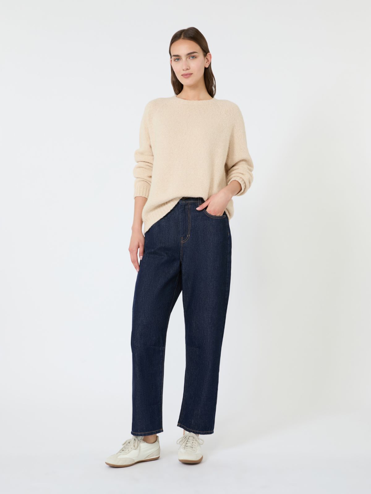 Alpaca and cotton sweater - SAND