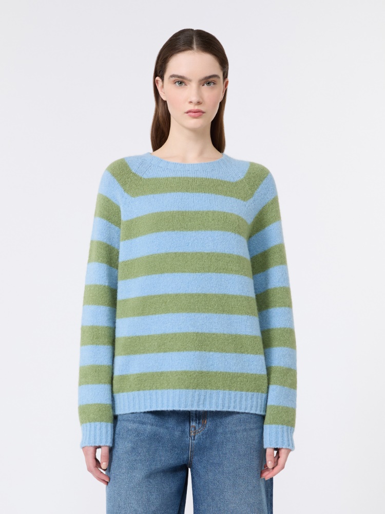 Alpaca and cotton sweater - LIGHT BLUE - 2