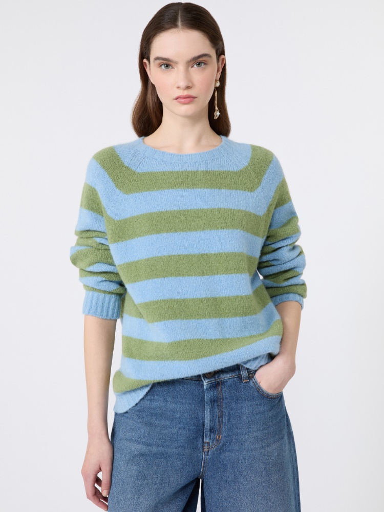 Alpaca and cotton sweater - LIGHT BLUE - 4