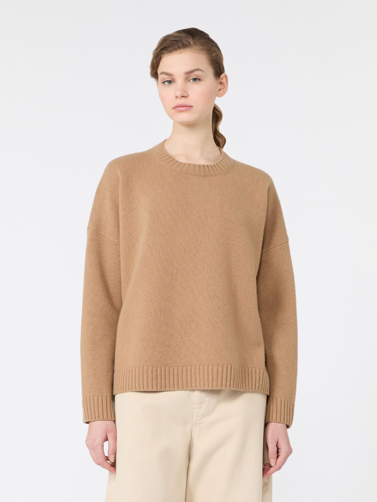 Weiter Pullover aus Wolle - KAMEL - Max Mara - 2