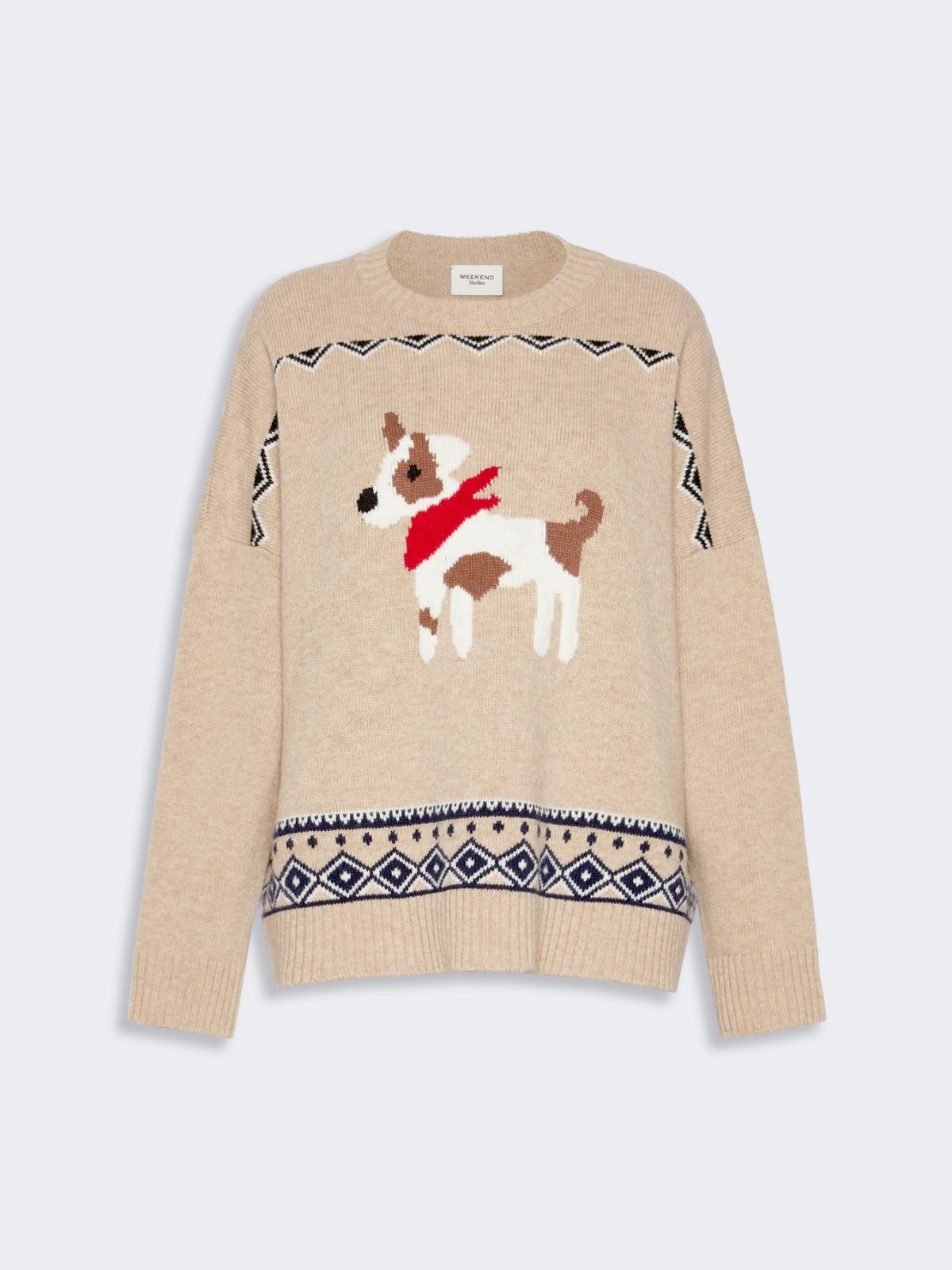 Maglia ampia in lana jacquard - SABBIA - Max Mara - 6