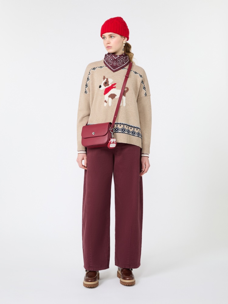 Maglia ampia in lana jacquard - SABBIA - Max Mara