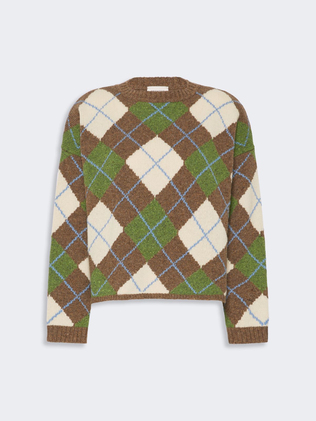 Wool yarn Argyle jumper - MARRON GLACE' - Max Mara - 5