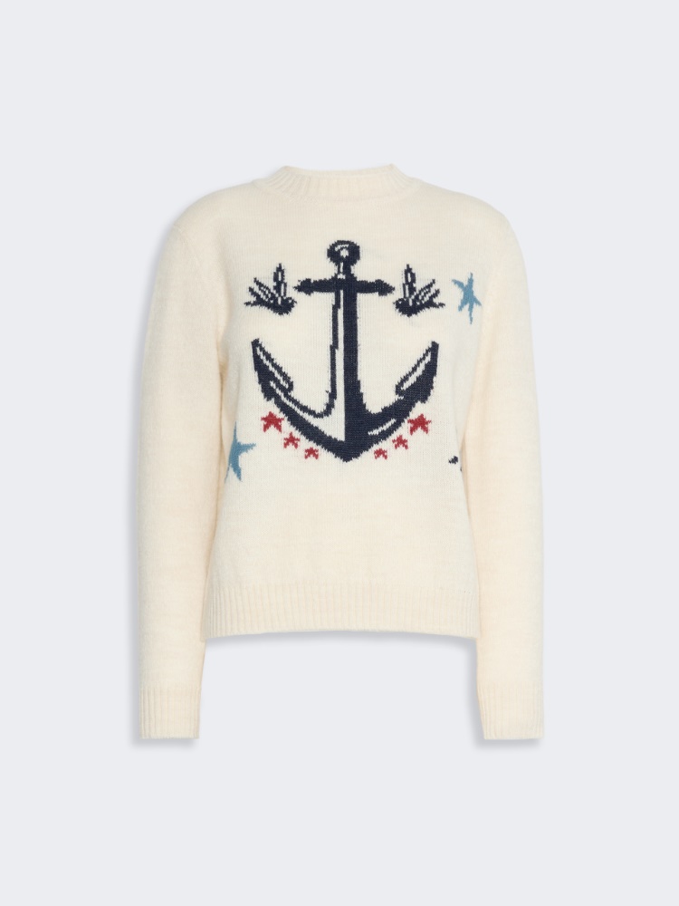 Maglia in filato di misto alpaca e lana - GHIACCIO