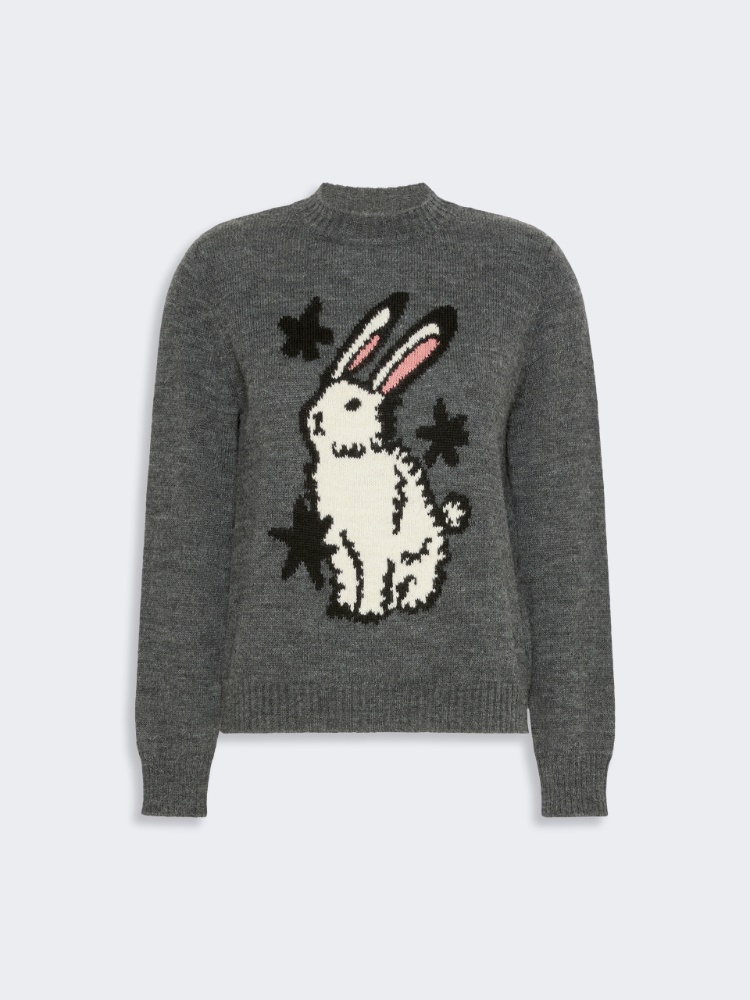 Alpaca and wool-blend yarn sweater - MEDIUM GREY