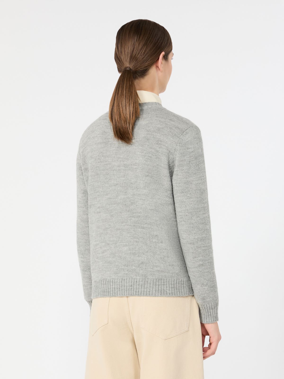 Maglia in filato di misto alpaca e lana - GRIGIO CHIARO - Max Mara - 3