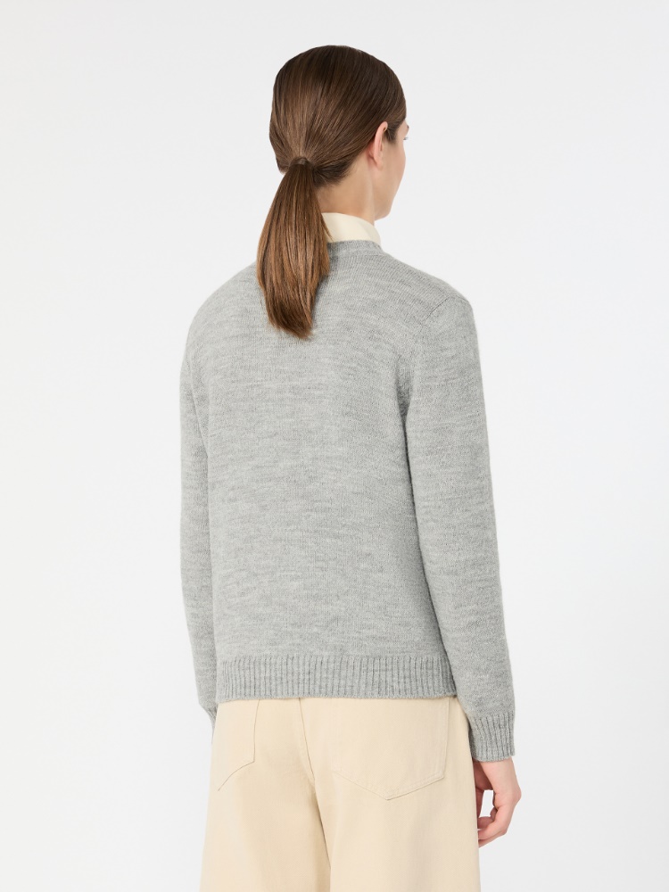 Maglia in filato di misto alpaca e lana - GRIGIO CHIARO - Max Mara - 3