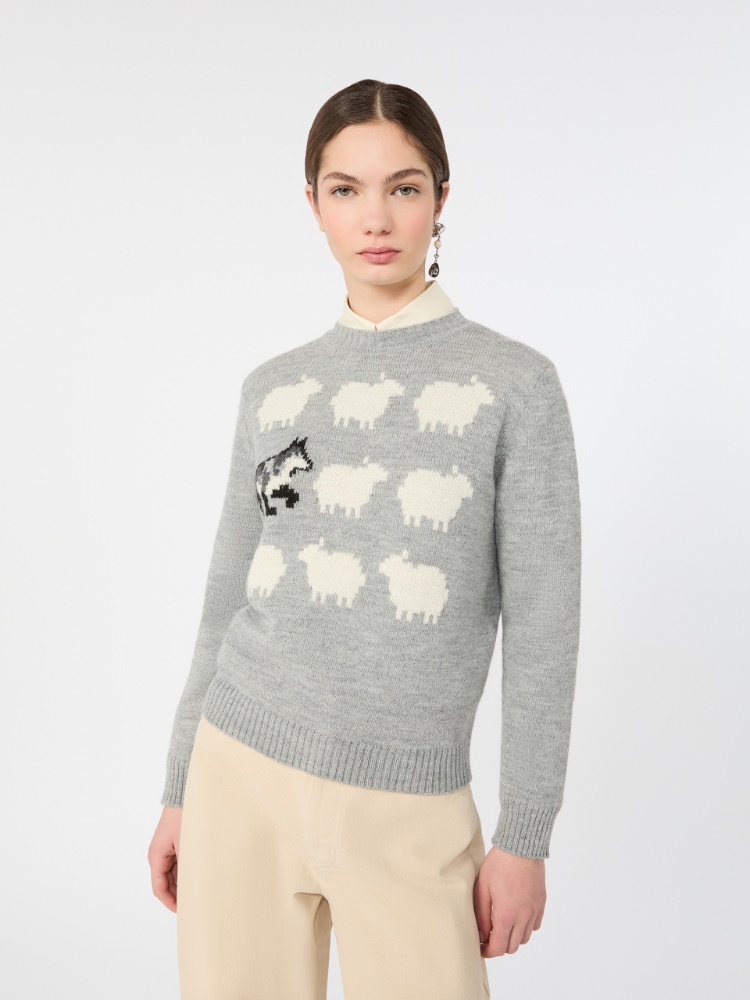 Maglia in filato di misto alpaca e lana - GRIGIO CHIARO - Max Mara - 4