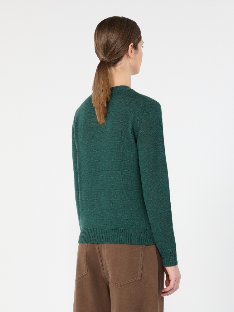 Maglia in filato di misto alpaca e lana - VERDE SCURO - Max Mara - 3