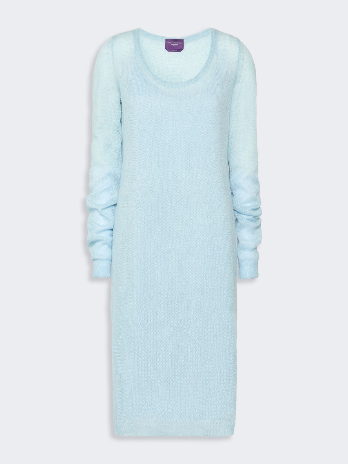 Mohair blend yarn midi dress - LIGHT BLUE - Max Mara - 5