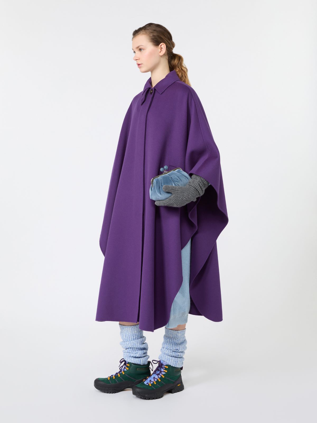 Mohair blend yarn midi dress + LIGHT BLUE - Max Mara