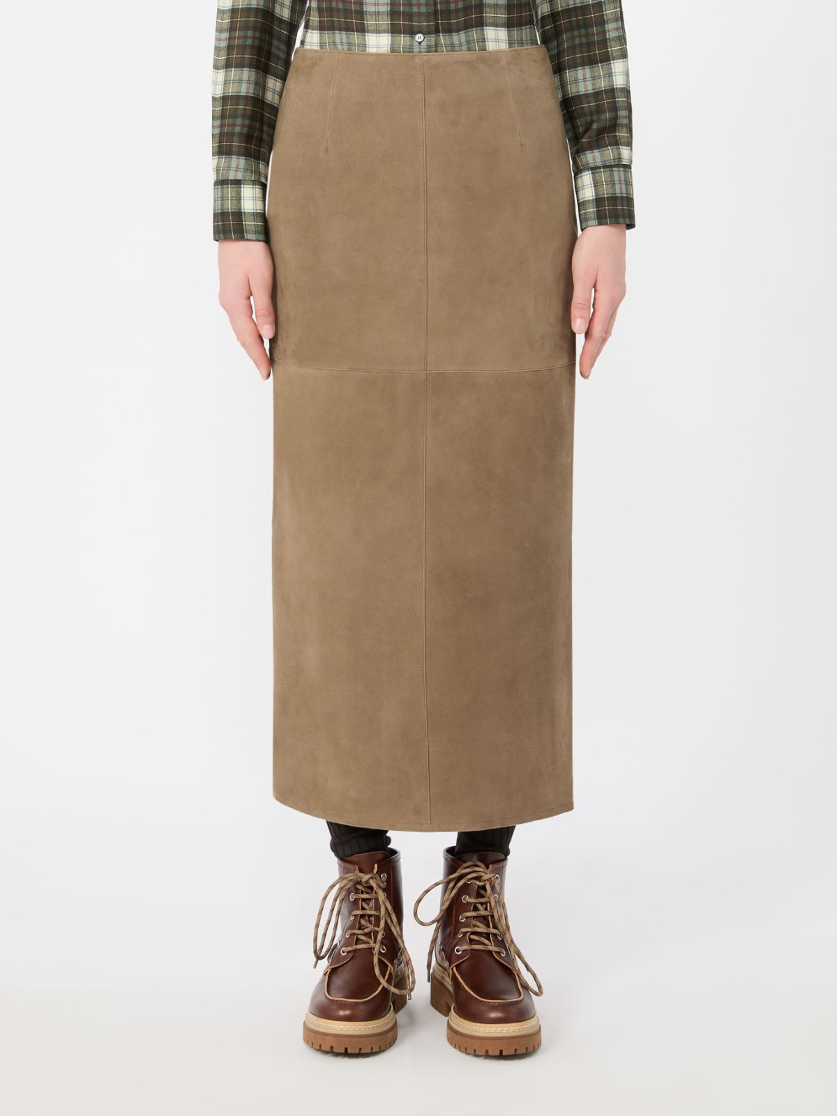 Suede skirt - KAKI - Max Mara - 2