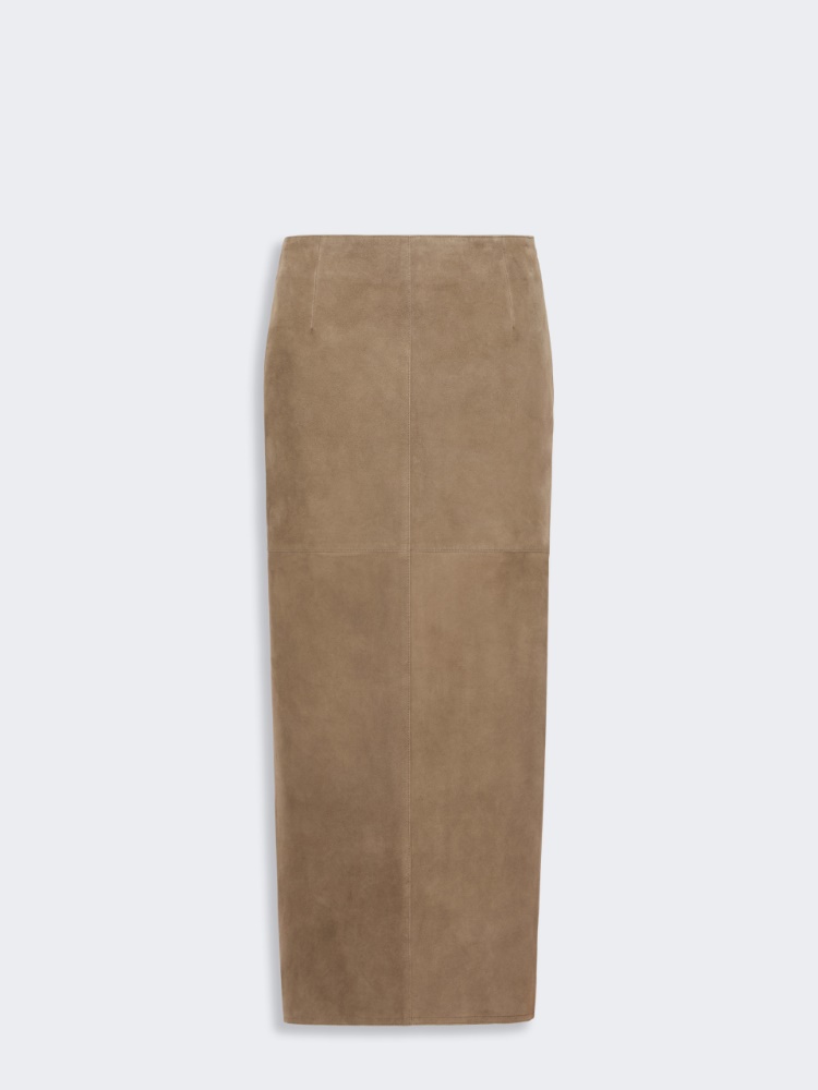 Suede skirt - KAKI
