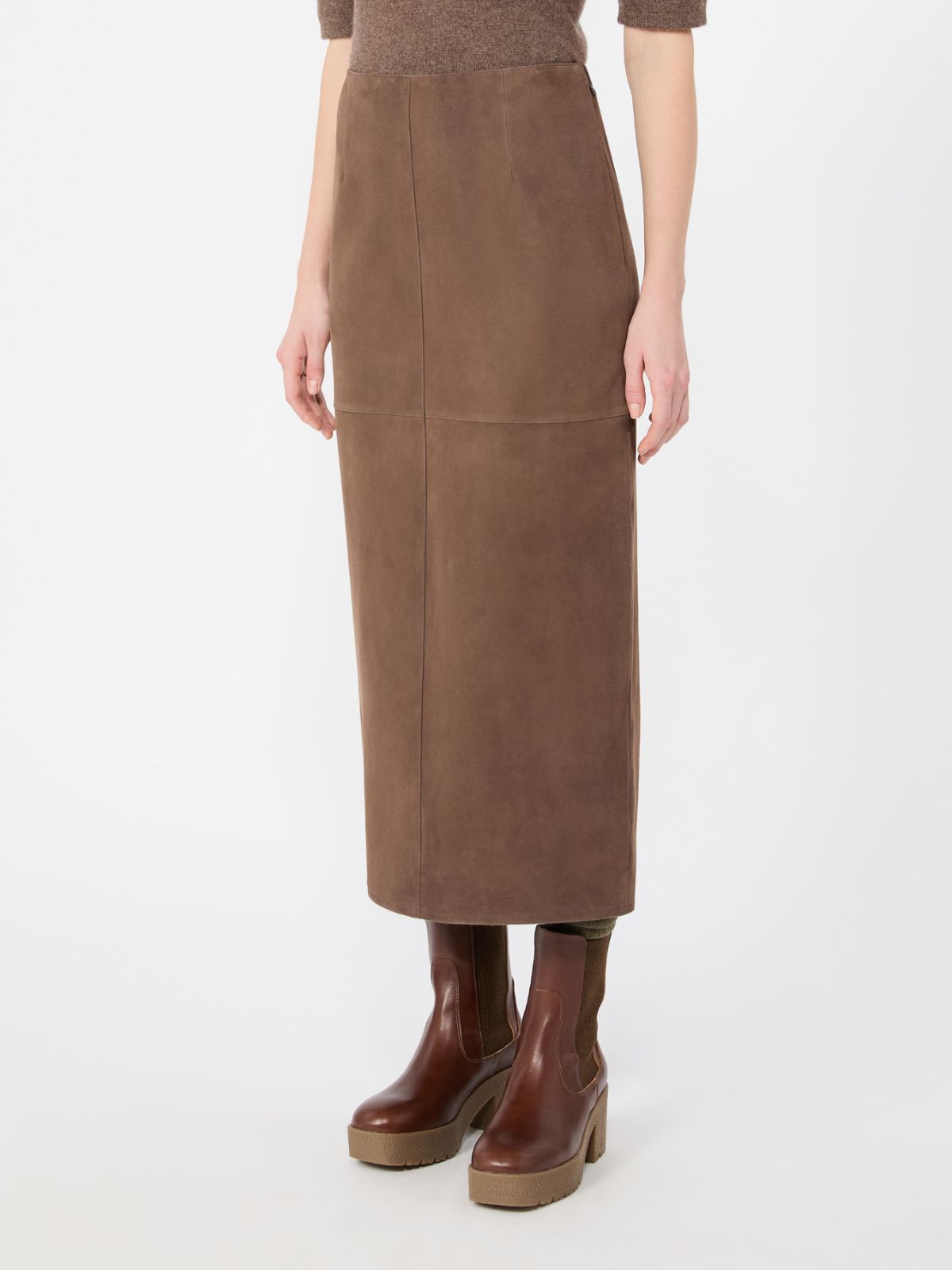 Suede skirt - BROWN - Max Mara - 2