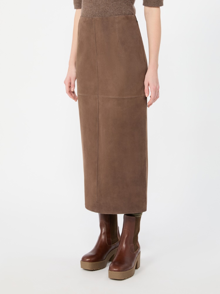 Suede skirt - BROWN - Max Mara - 2
