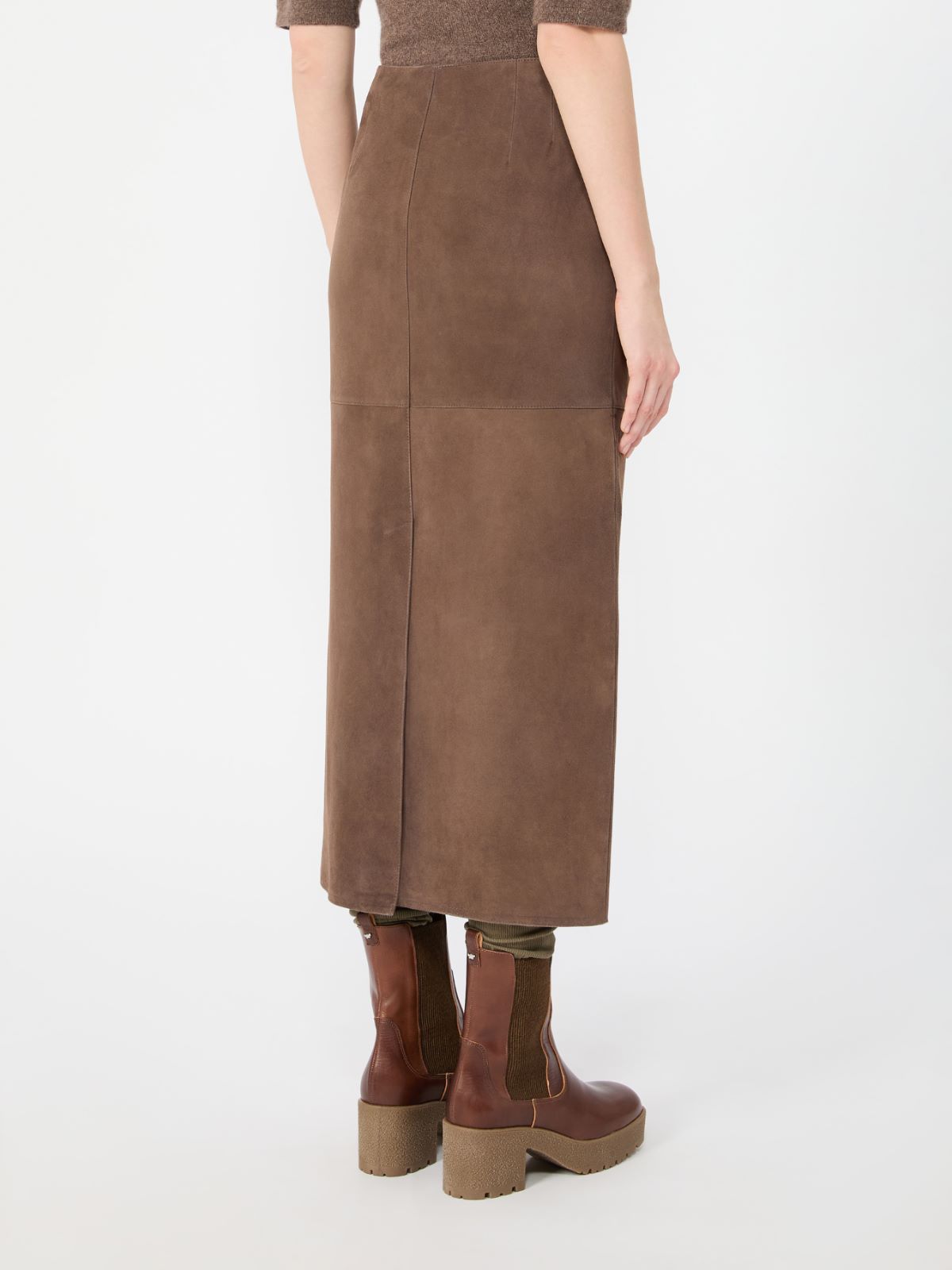 Suede skirt - BROWN - Max Mara - 3