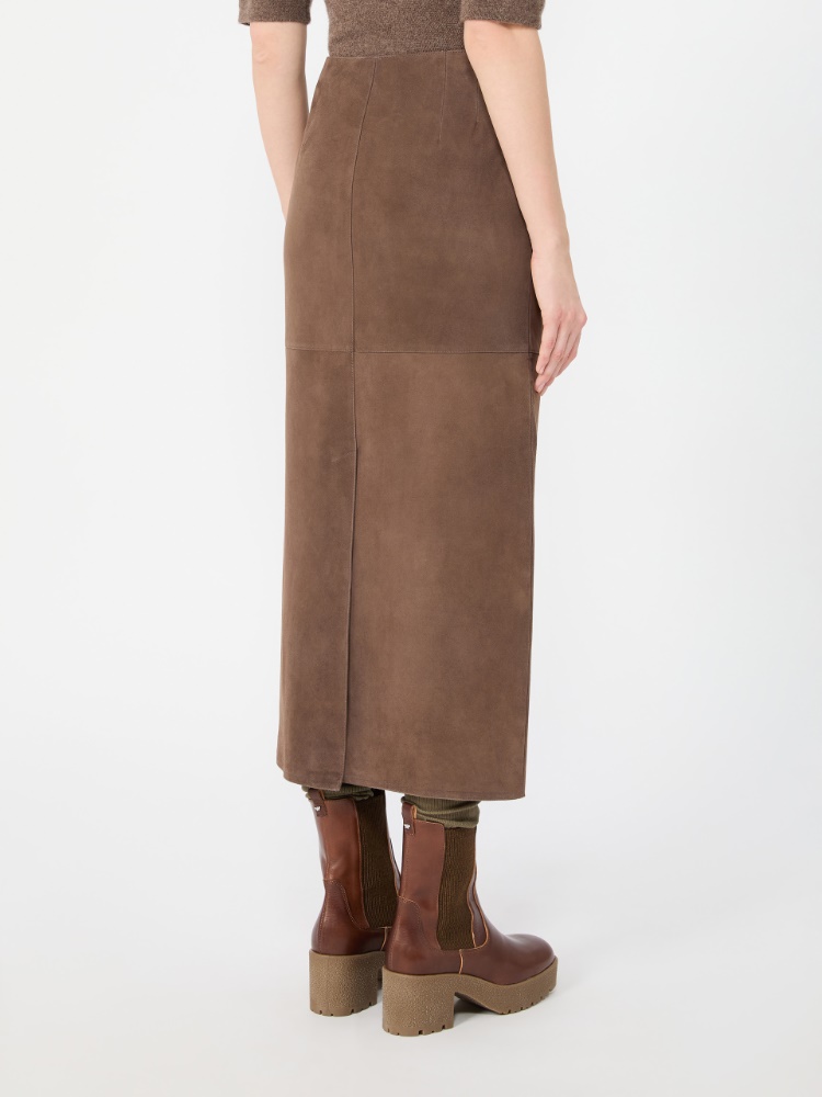 Suede skirt - BROWN - Max Mara - 3