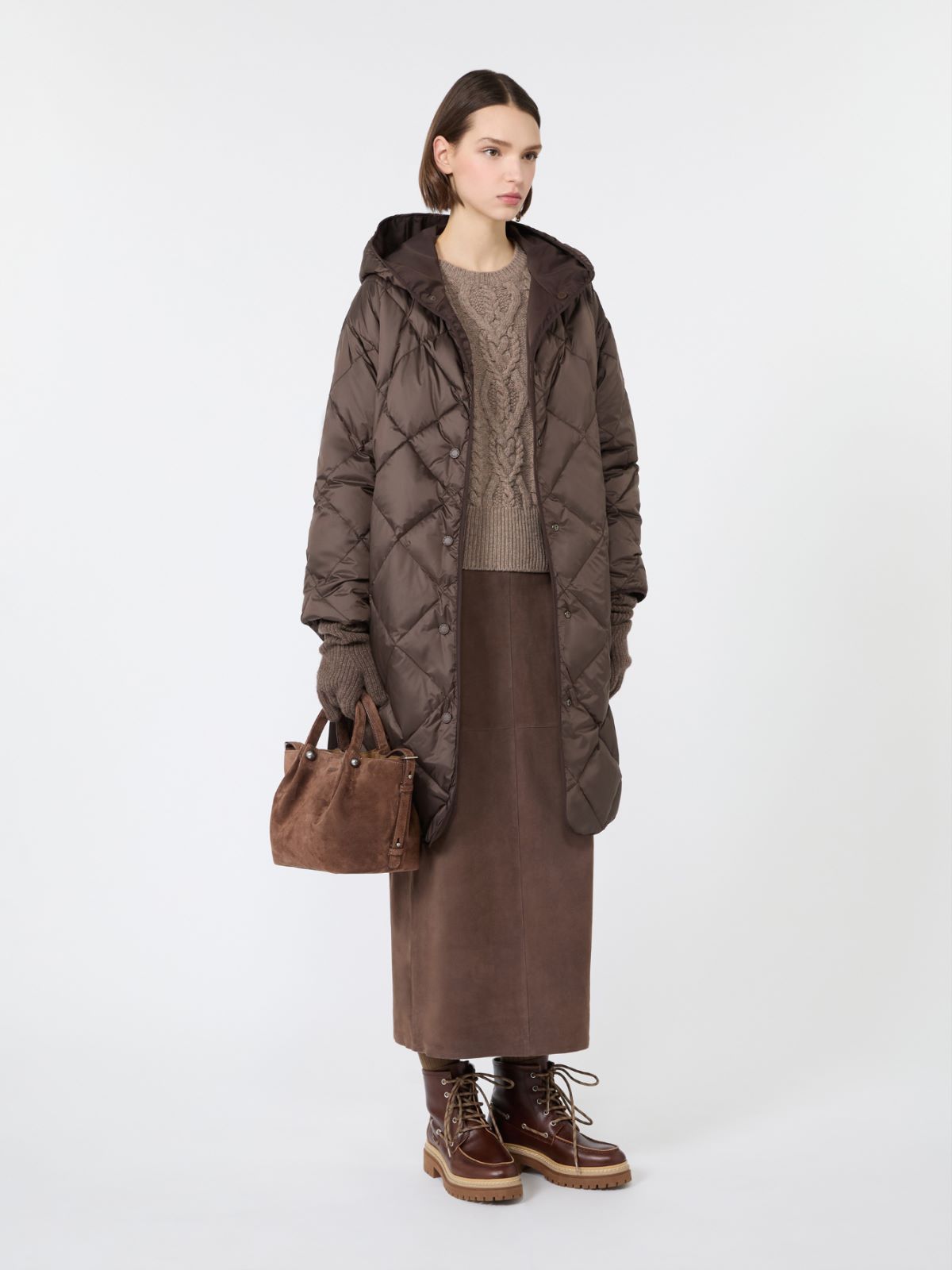 Suede skirt - BROWN - Max Mara