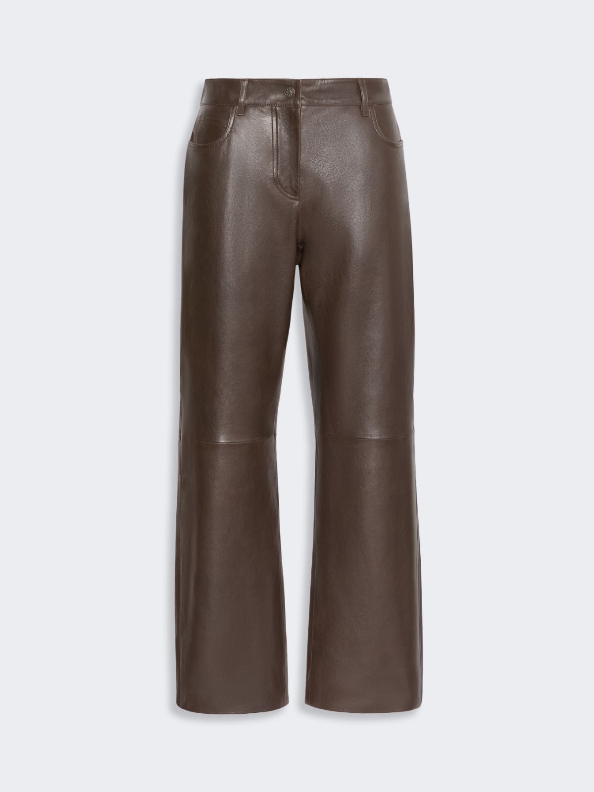 Nappa leather trousers - DARK BOWN - Max Mara - 4