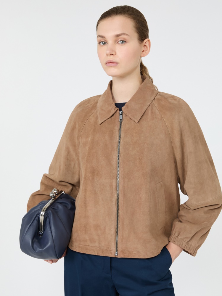 Jacke aus Wildleder - BEIGE - Max Mara - 4