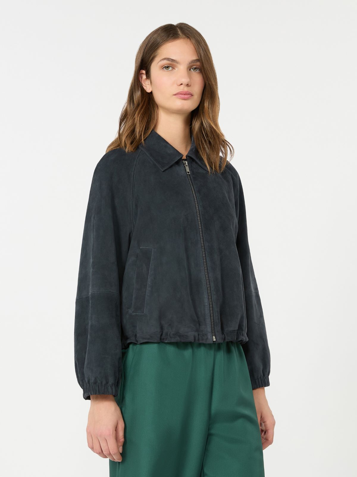 Suede jacket - NAVY - Max Mara - 2