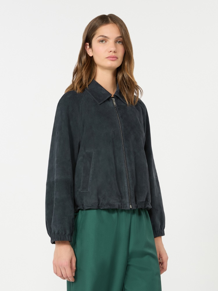 Suede jacket - NAVY - Max Mara - 2