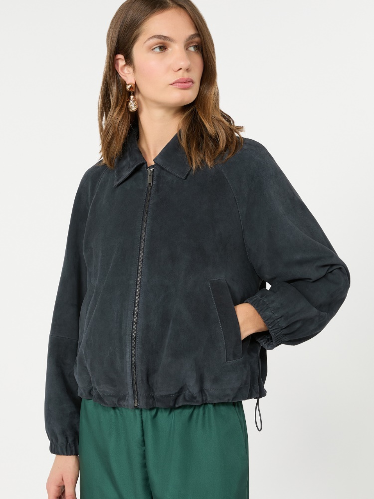 Suede jacket - NAVY - Max Mara - 4
