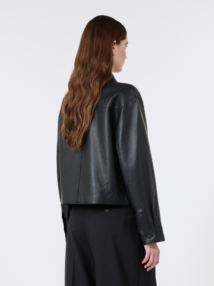 Nappa leather jacket - BLACK - 3