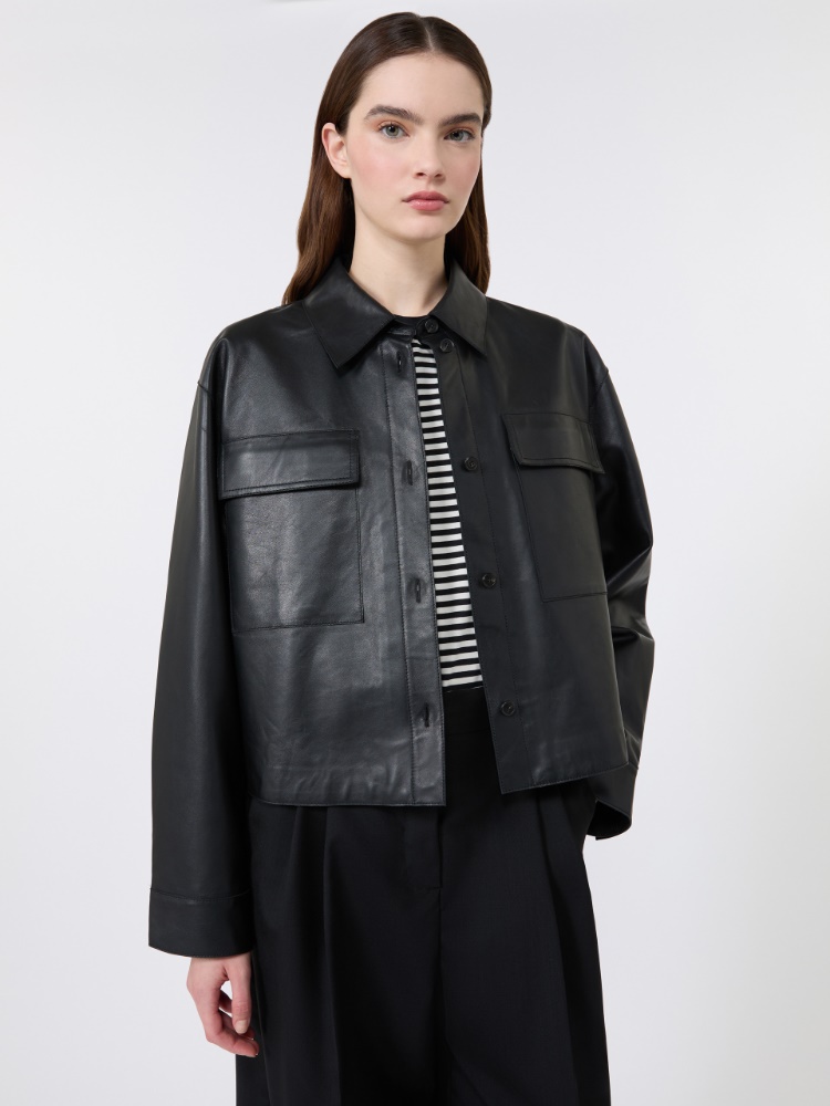 Nappa leather jacket - BLACK - 4