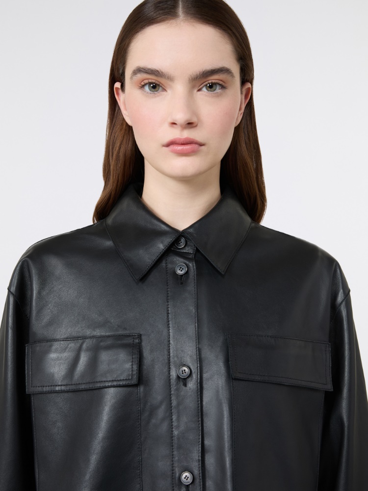 Nappa leather jacket - BLACK - 5