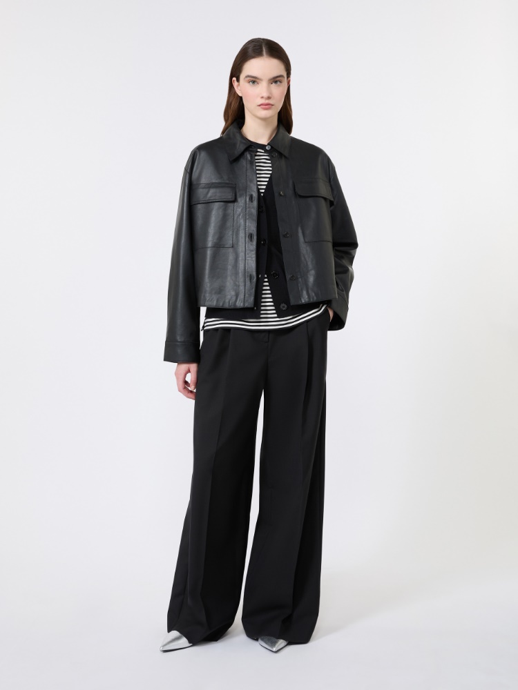 Nappa leather jacket - BLACK - 1
