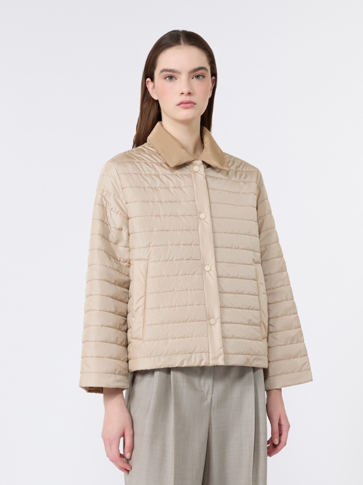 Reversible water-repellent taffeta padded jacket - CAMEL - Max Mara - 4