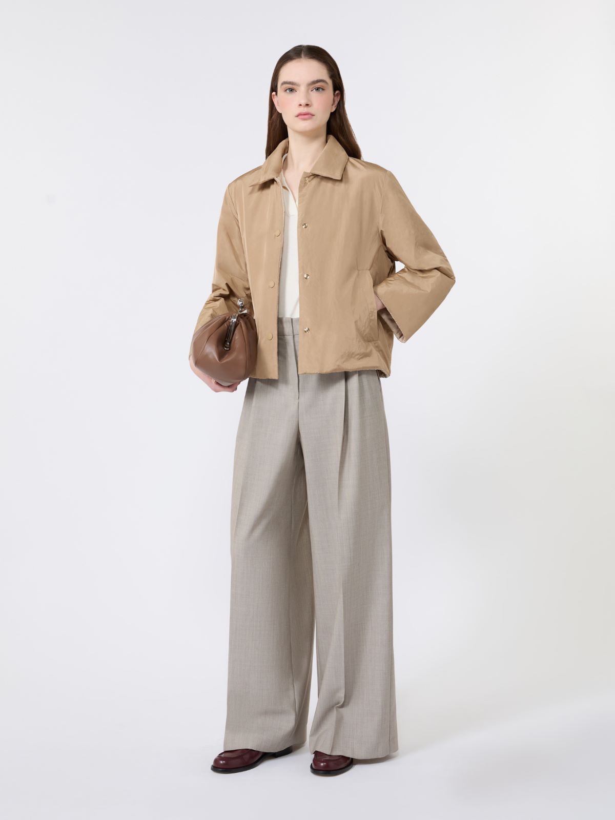 Reversible water-repellent taffeta padded jacket + CAMEL - Max Mara