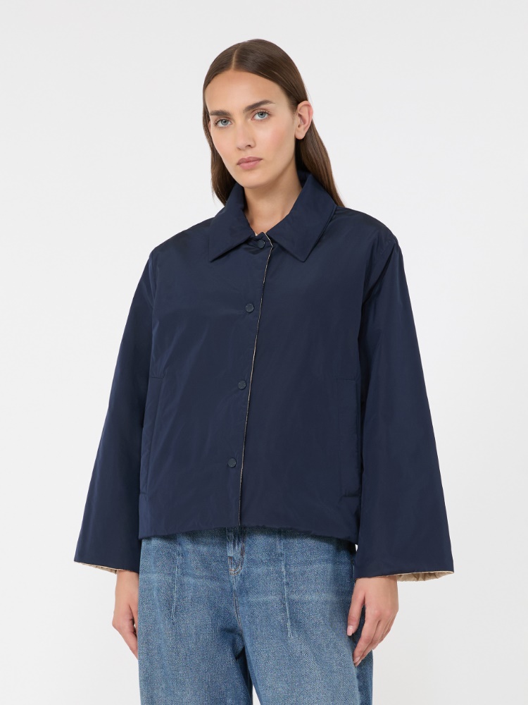 Reversible water-repellent taffeta padded jacket - NAVY - Max Mara - 2