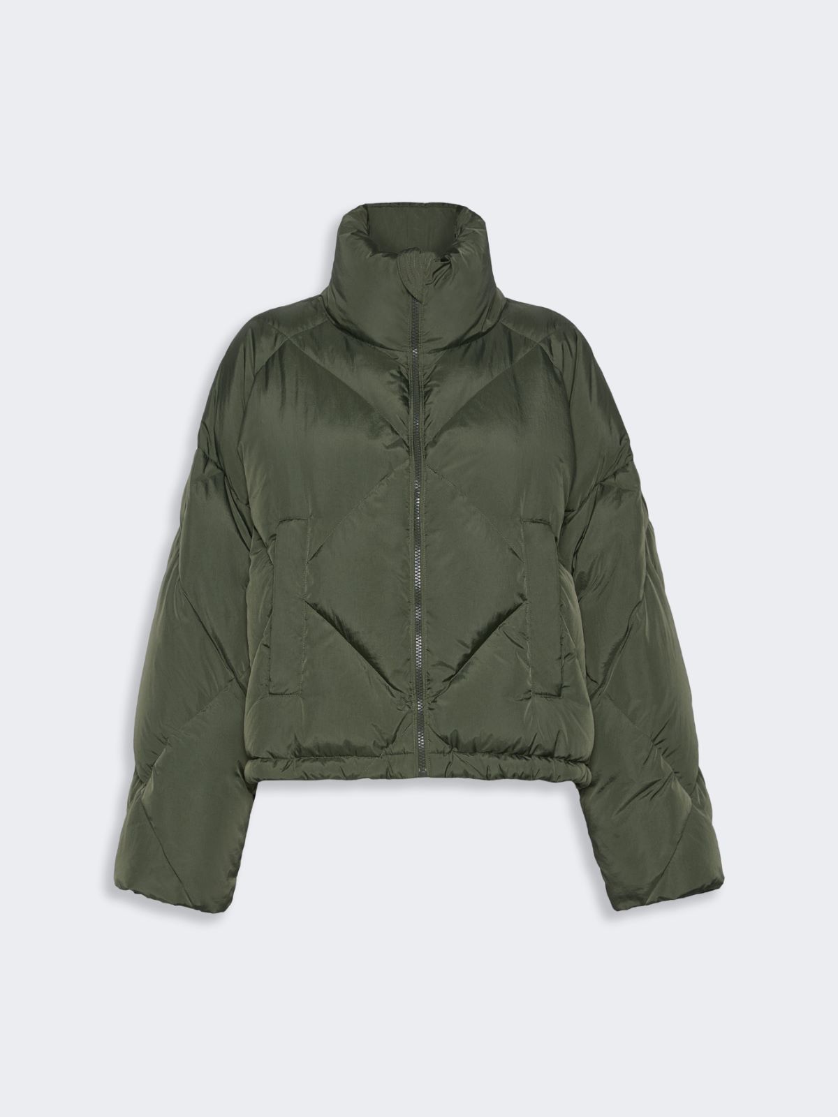 Short down jacket in technical plain-weave fabric - KAKI - Max Mara - 6