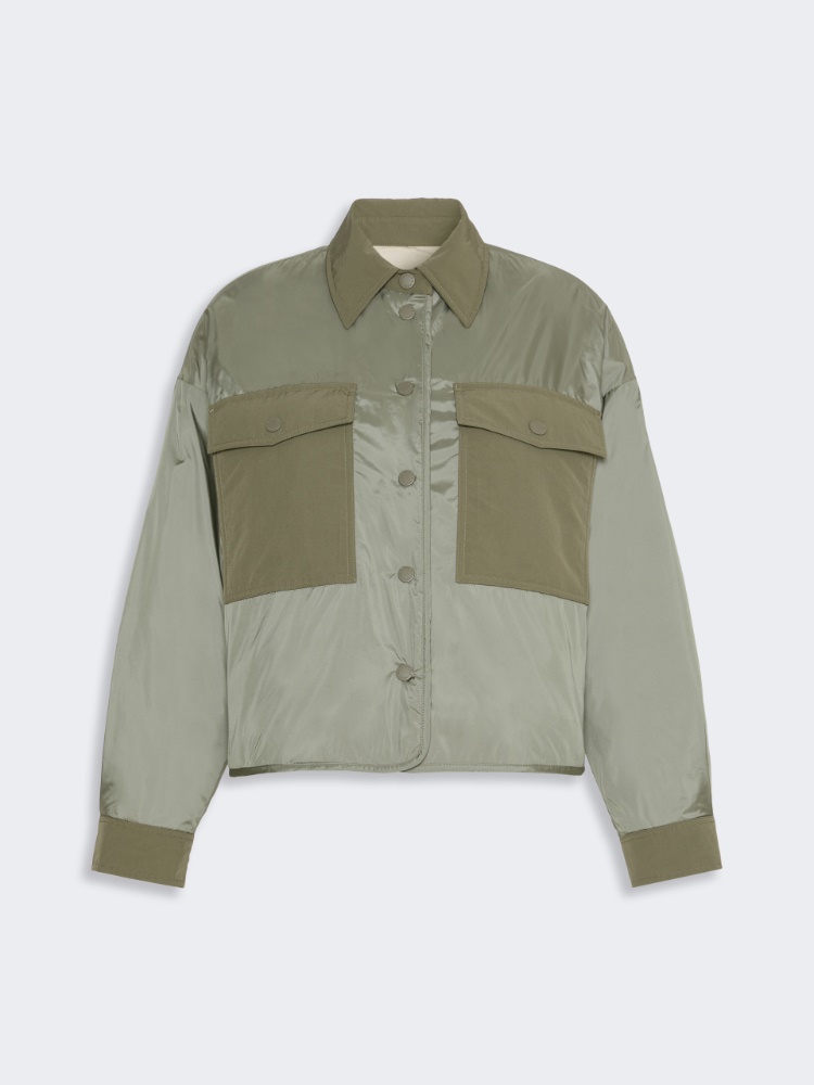 Reversible water-repellent canvas padded jacket - KAKI - Max Mara - 6