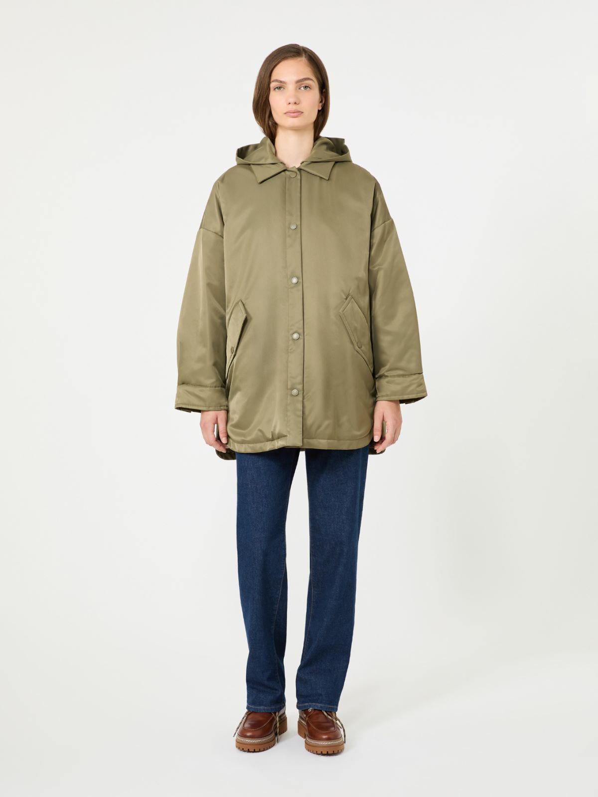 Reversible down jacket in water-repellent twill - KAKI - Max Mara - 2