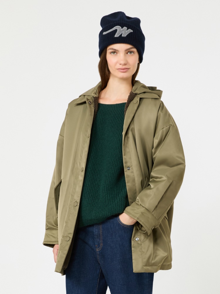 Reversible down jacket in water-repellent twill - KAKI - Max Mara - 4