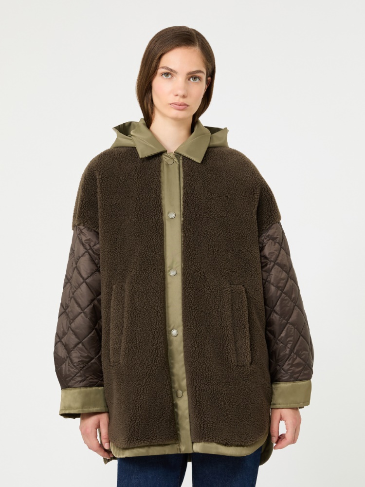 Reversible down jacket in water-repellent twill - KAKI - Max Mara - 4