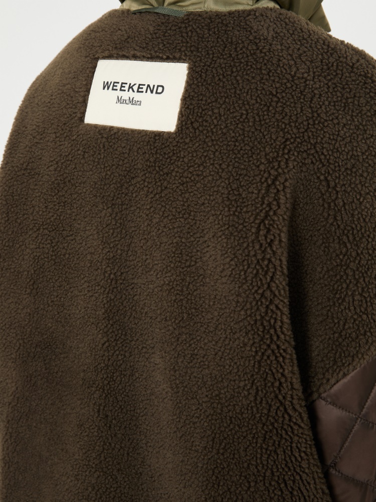 Reversible down jacket in water-repellent twill - KAKI