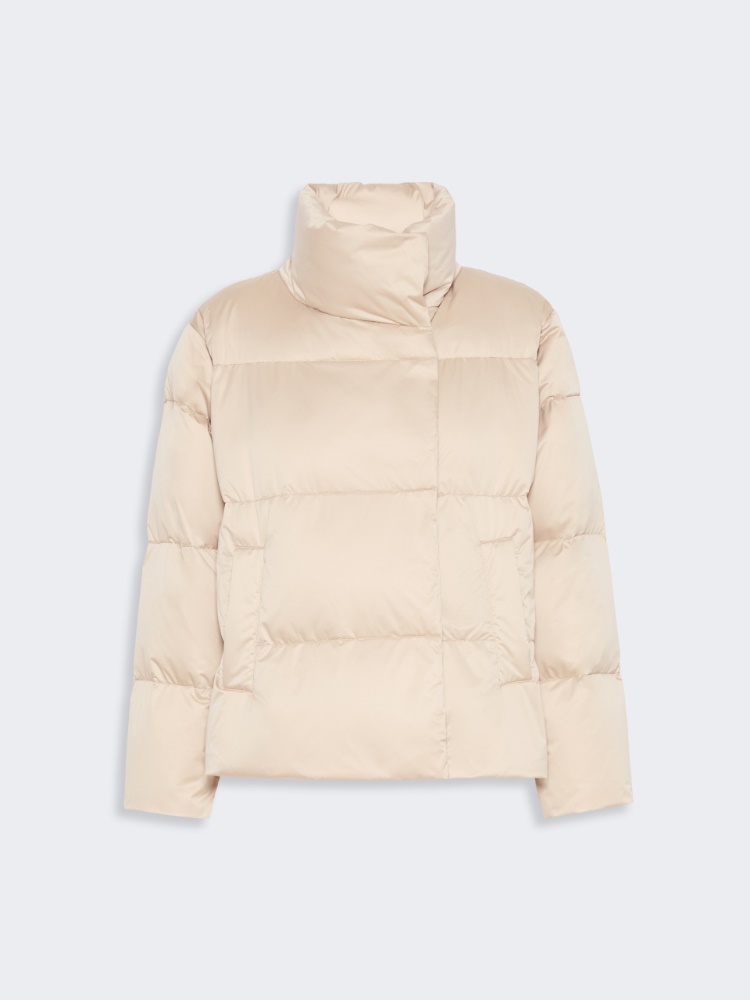 Short down jacket in technical satin - SAND
