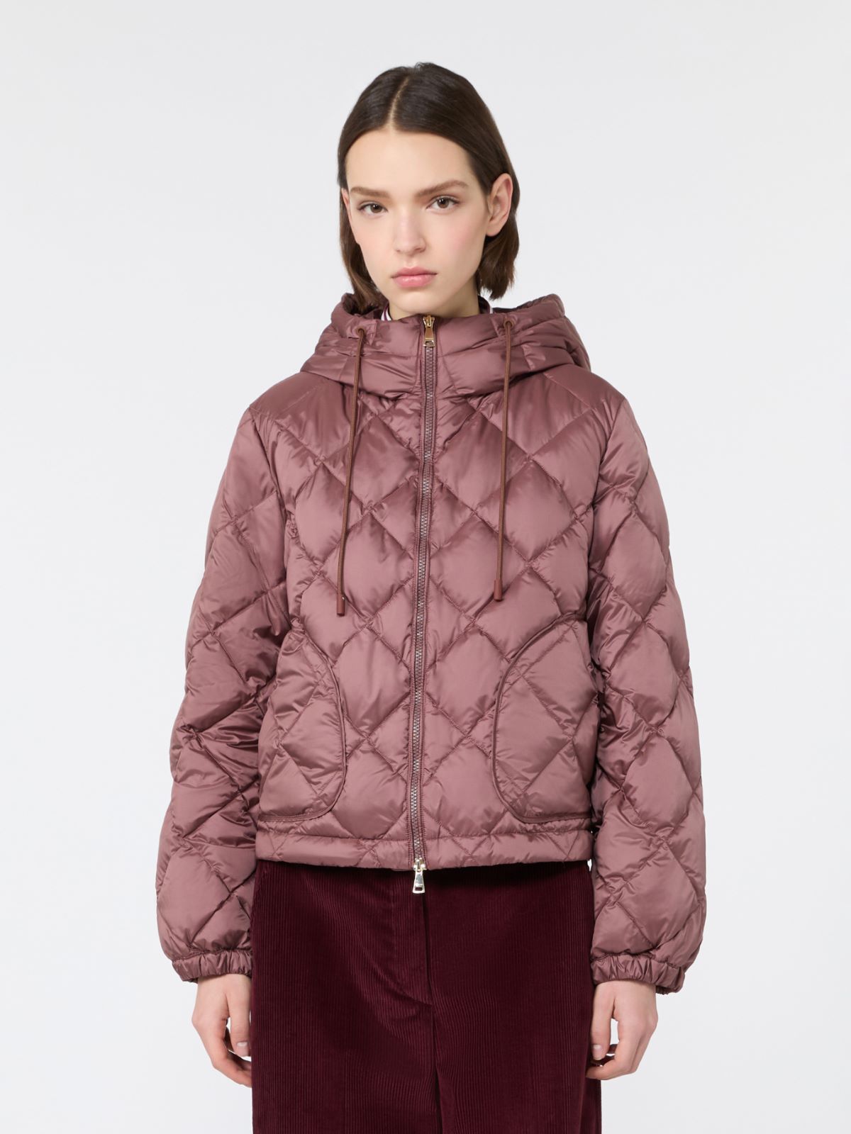 Padded jacket in water-repellent plain-weave fabric - WINE-COLOURED - Max Mara - 2