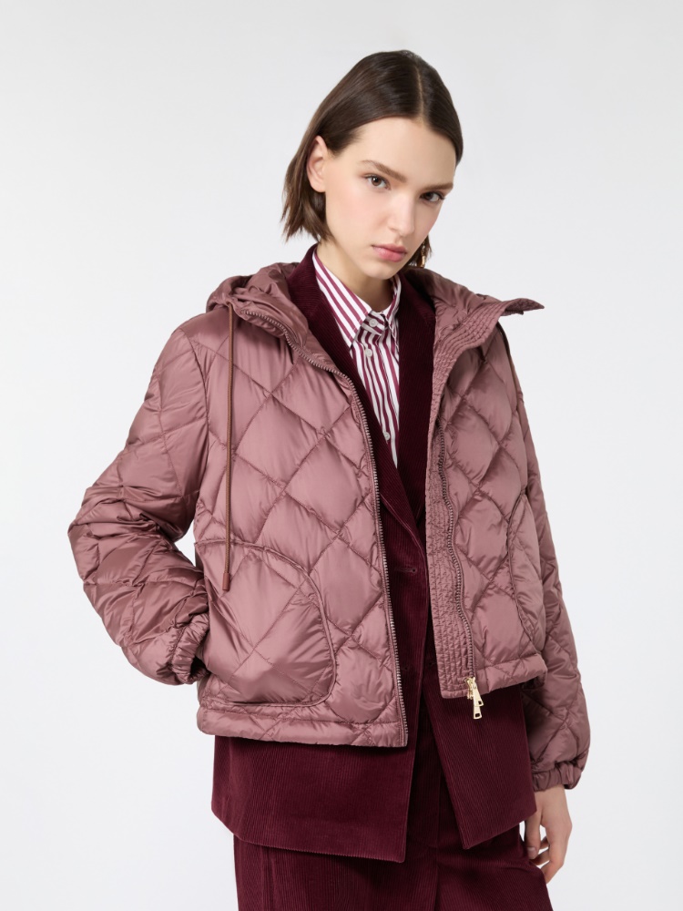 Padded jacket in water-repellent plain-weave fabric - WINE-COLOURED - Max Mara - 4
