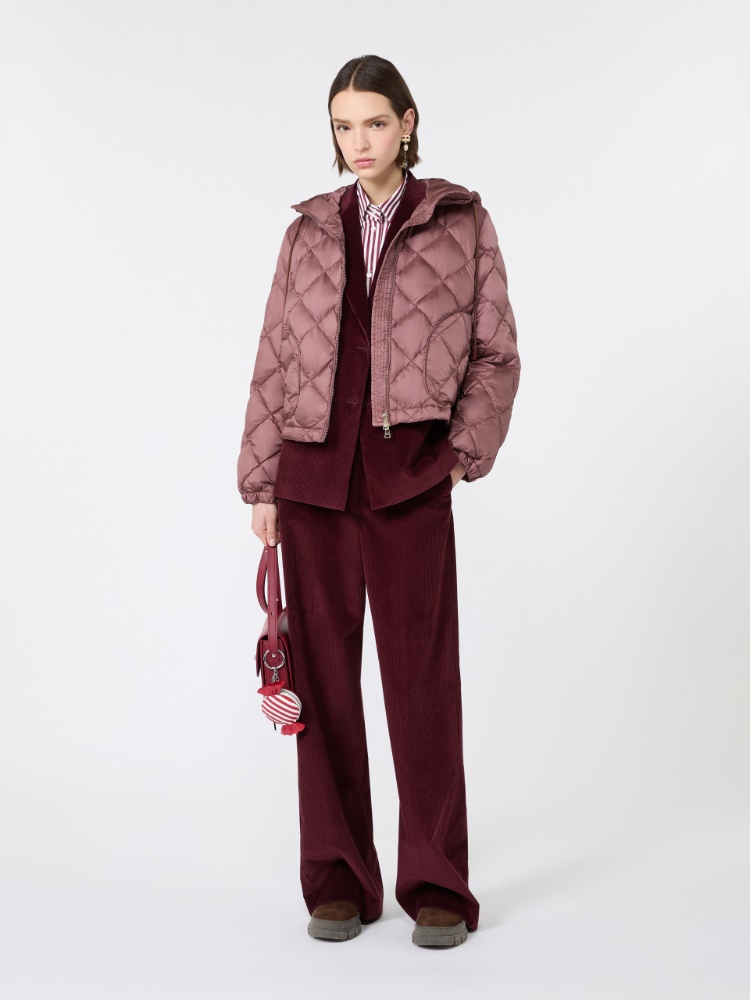 Padded jacket in water-repellent plain-weave fabric - WINE-COLOURED - Max Mara