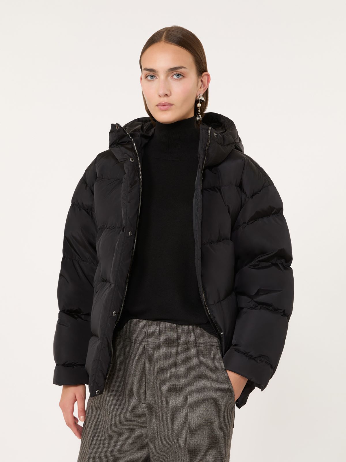 Water-repellent technical taffeta down jacket - BLACK - Max Mara - 4