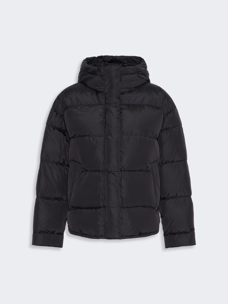 Water-repellent technical taffeta down jacket - BLACK